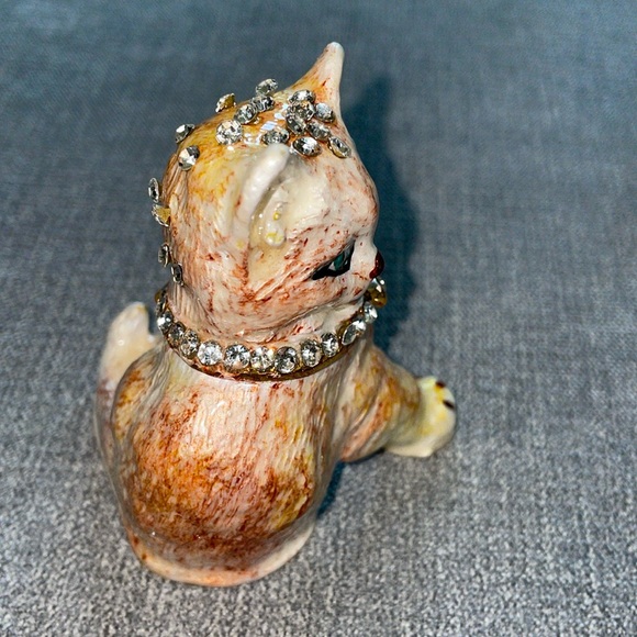 Ingbear Rhinestone Cat Figurine Trinket Box / Home Decor - Picture 7 of 11